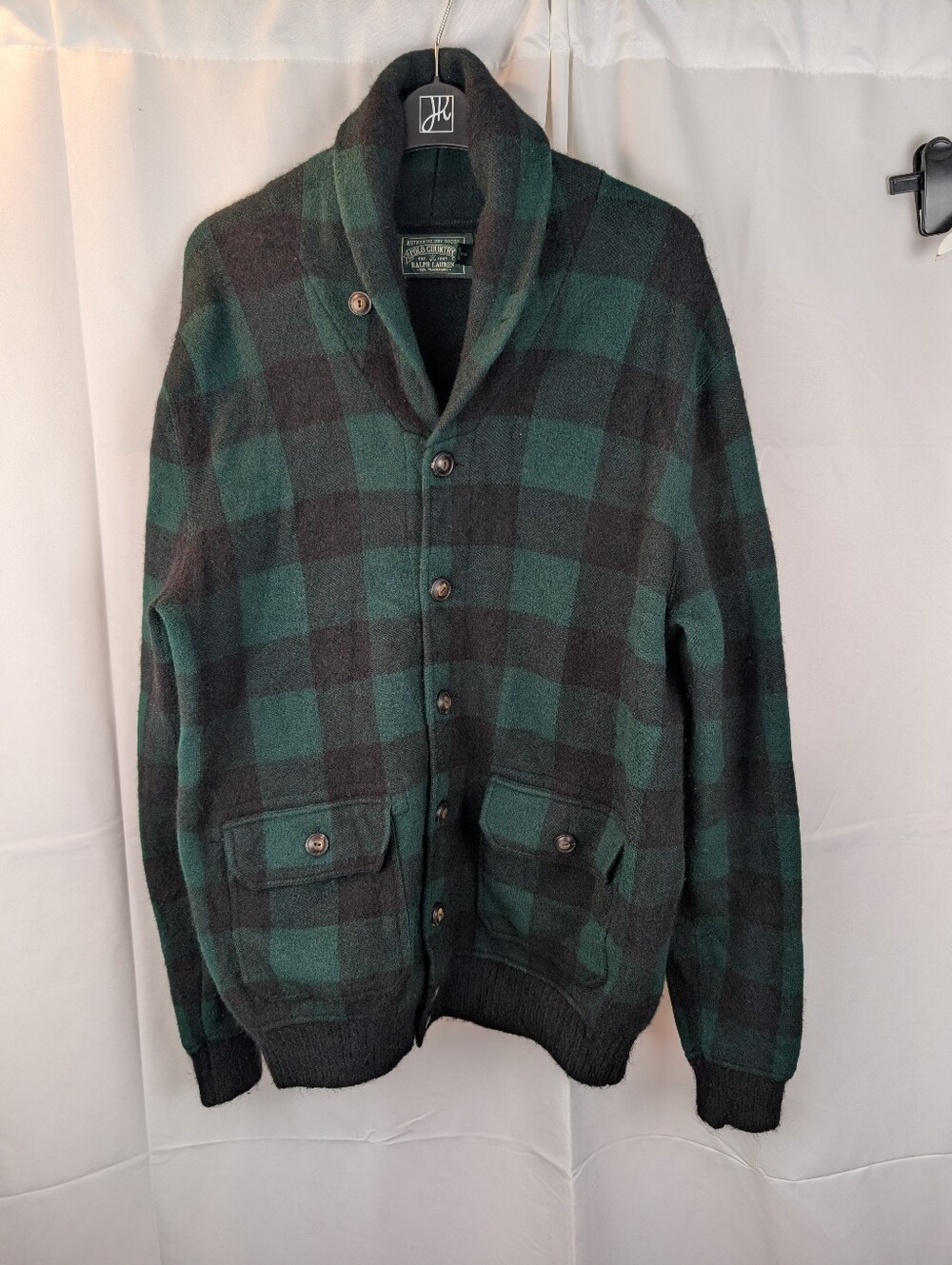 Vintage Polo Country Lambswool Blend Cardigan size M in VGUC